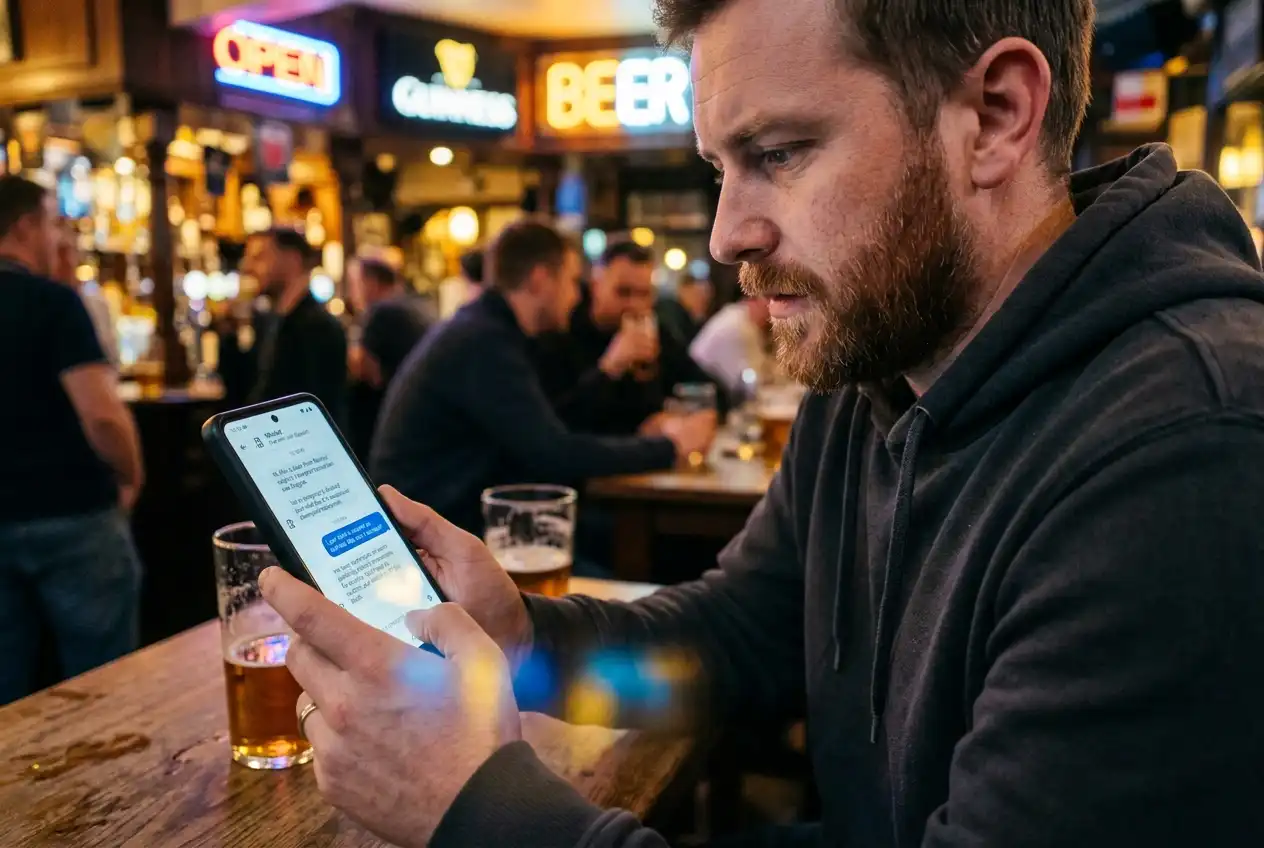 Banking app customer support chat resolving a blocked PayID gambling transaction