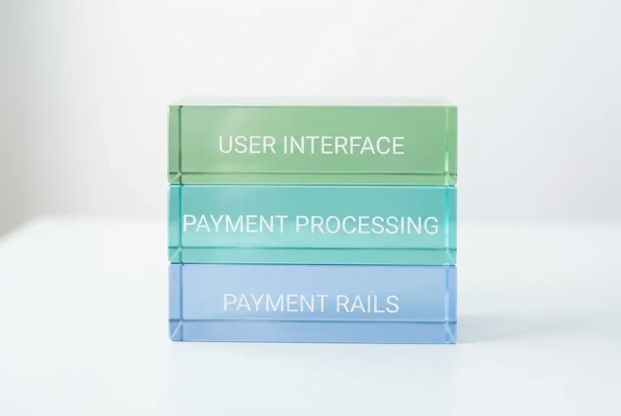 Diagram showing the three layers of Australian real-time payments: NPP, Osko, and PayTo