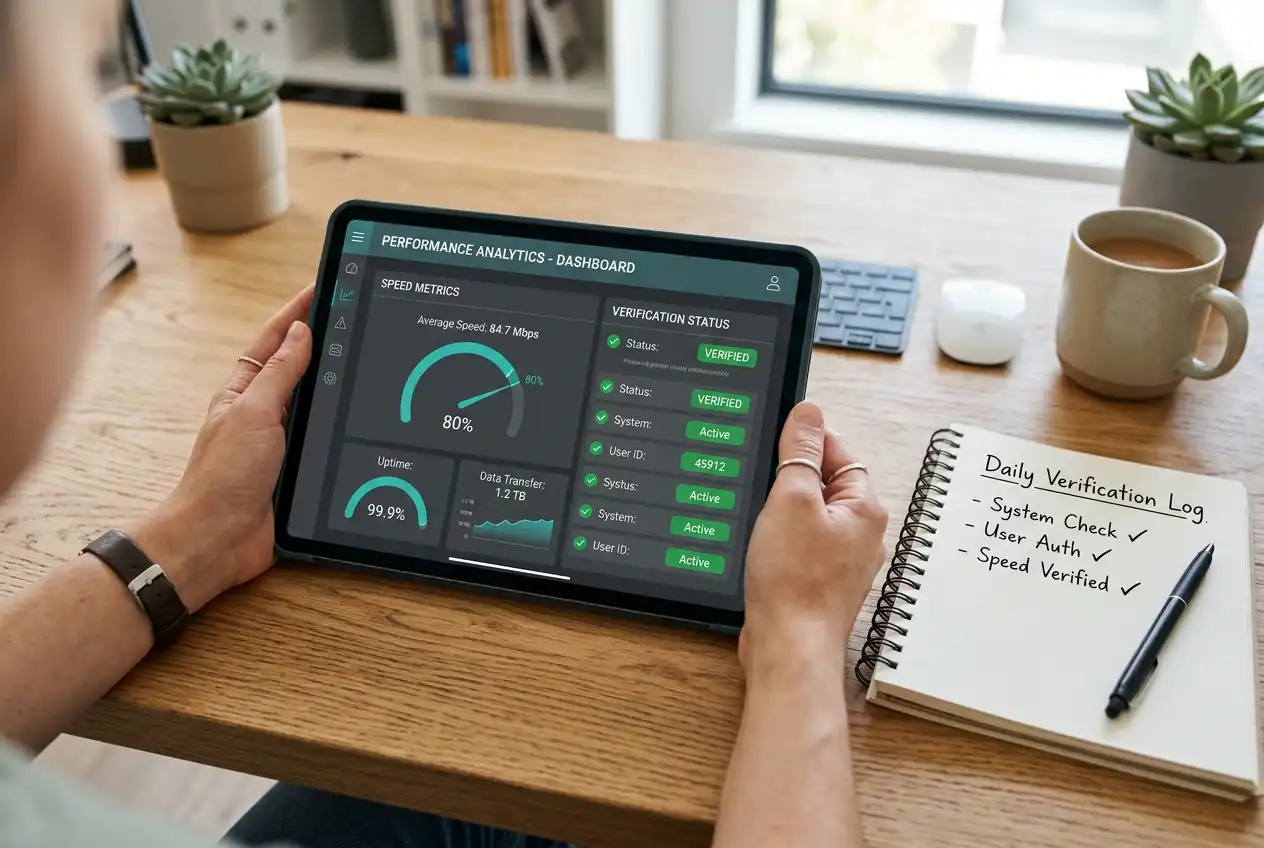 Analyst reviewing casino payout data and verification timelines on a laptop screen
