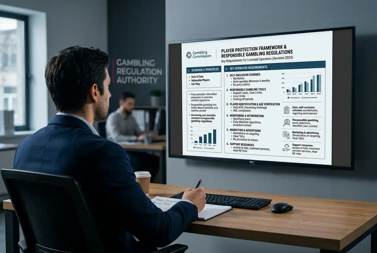 Document outlining player protection measures required under Australian gambling regulation