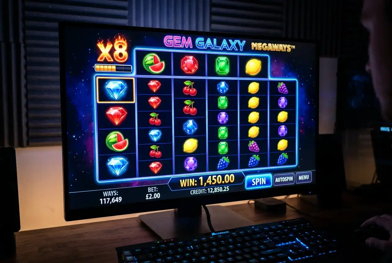 Video pokies and megaways slot reels showing multiple ways to win
